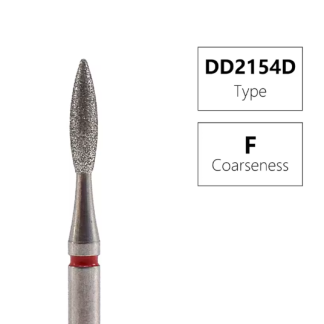 DD2154D Profesyonel Elmas Alev Freze Ucu (İnce - Kırmızı)
