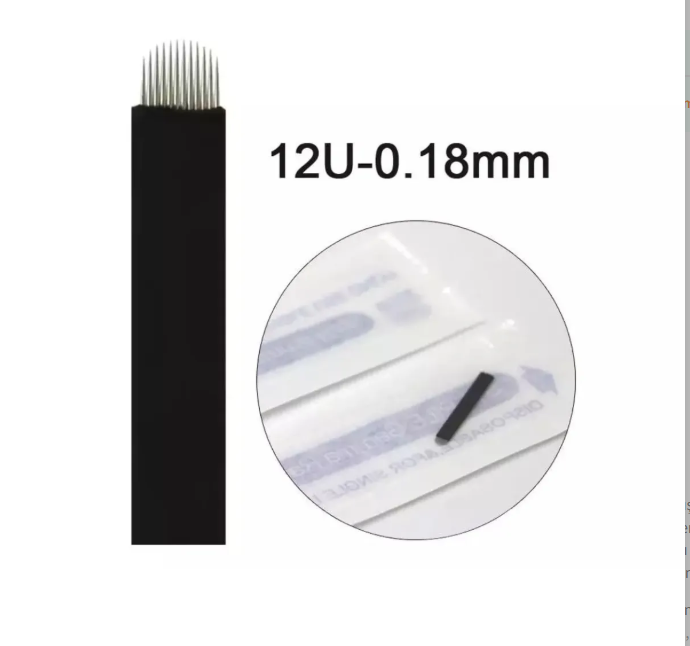 Profesyonel 12U Nano Microblading İğnesi - 0.18mm Ultra İnce