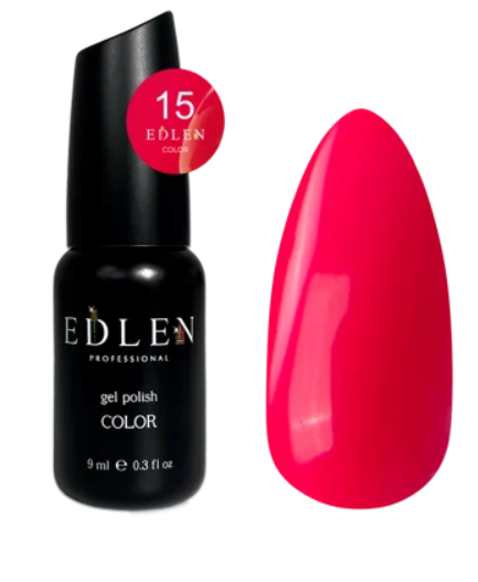 EDLEN PROFESSIONAL GEL POLISH №15 – CANLI AHUDUDU / NEON PEMBE-KIRMIZI (9ml)