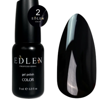 EDLEN PROFESSIONAL GEL POLISH №02 – SAF SİYAH (9ml)