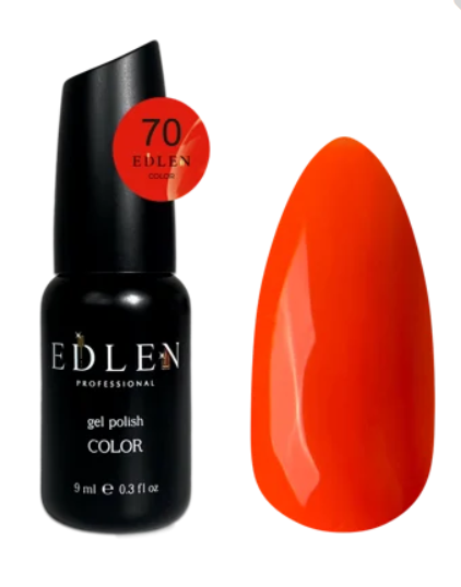 EDLEN PROFESSIONAL GEL POLISH №70 – CANLI TURUNCU / VIBRANT ORANGE (9ml)
