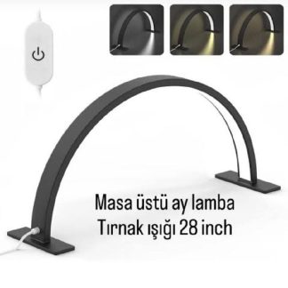 Profesyonel Yarım Ay (Half Moon) Masa Üstü Tırnak Lambası - 28 İnç