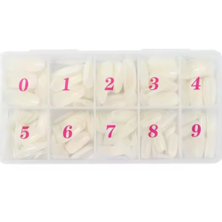 500 ADET BADEM FORM (ALMOND) TAKMA TIRNAK SETİ – NATUREL BİTİŞ (10 BOY)
